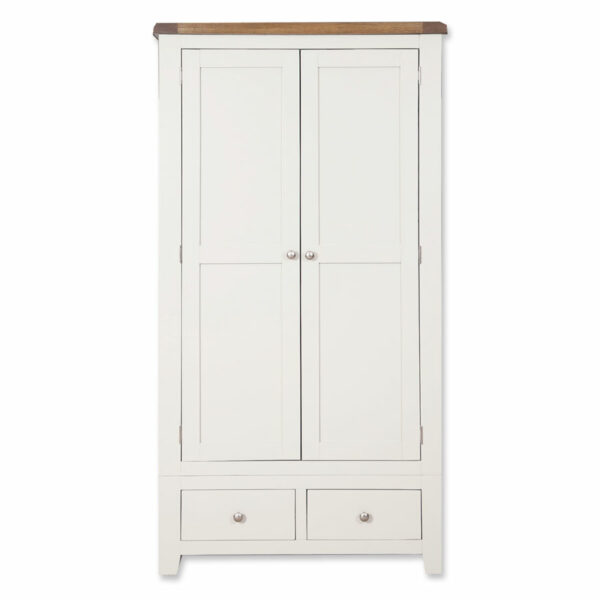 Norfolk White 2 Door 2 Drawer Wardrobe