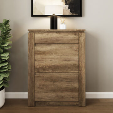 Valley Shoe Cabinet | Oak Finish