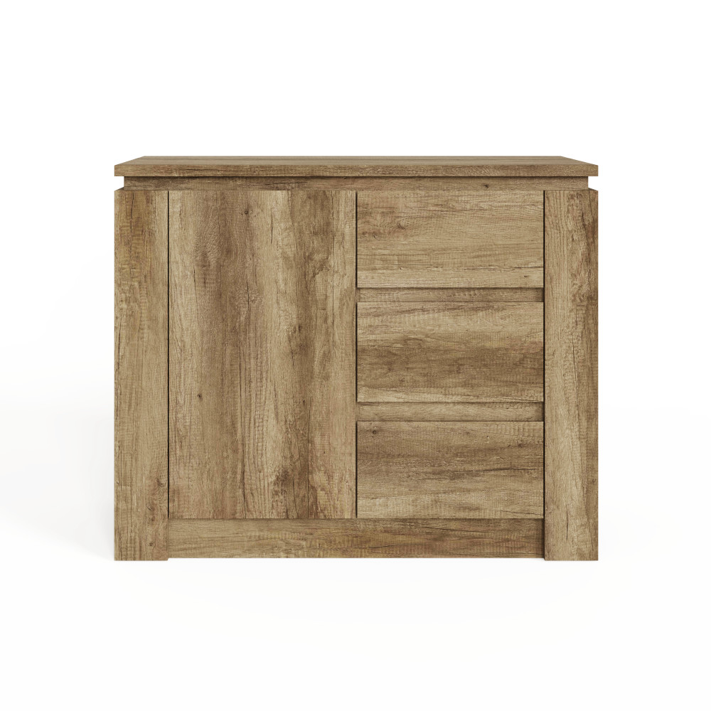 Valley 1 Door Sideboard with Drawers | Oak Finish