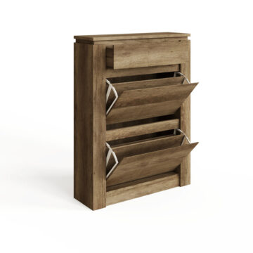 Valley Shoe Cabinet | Oak Finish