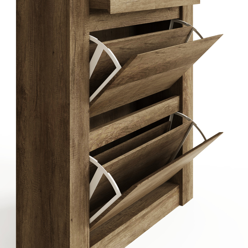 Valley Shoe Cabinet | Oak Finish