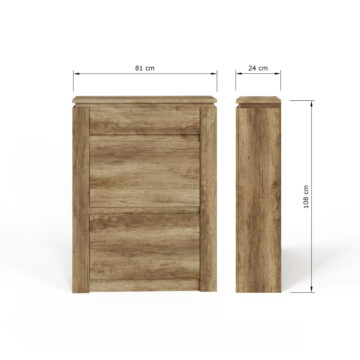Valley Shoe Cabinet | Oak Finish