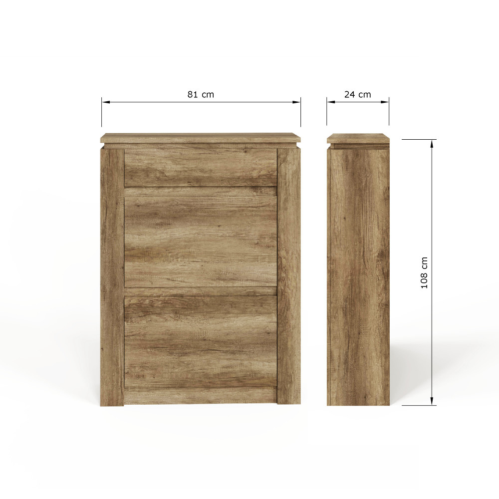 Valley Shoe Cabinet | Oak Finish