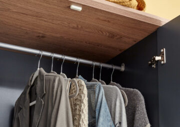 Oban Slate Blue 2 Door Wardrobe with Drawer
