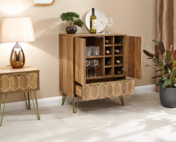 Kentwood Wine Cabinet | Mango Finish
