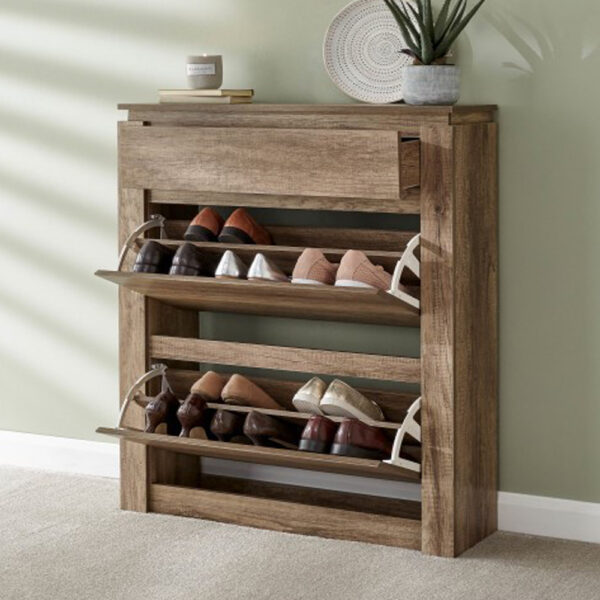 Valley Oak Shoe Cabinet | Self Assembly | Clearance
