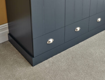 Oban Slate Blue 3 Door Wardrobe with Drawers