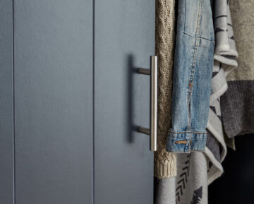 Oban Slate Blue 2 Door Wardrobe with Drawer
