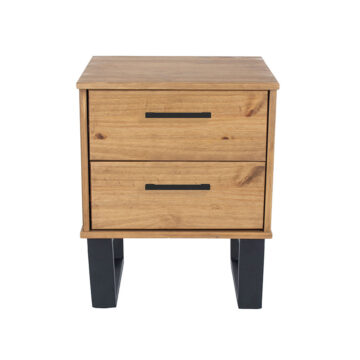 Mowbray Pine 2 Drawer Bedside Cabinet