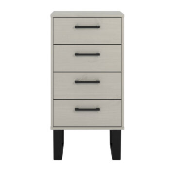 Mowbray Grey 4 Drawer Narrow Chest | Grey Waxed Pine