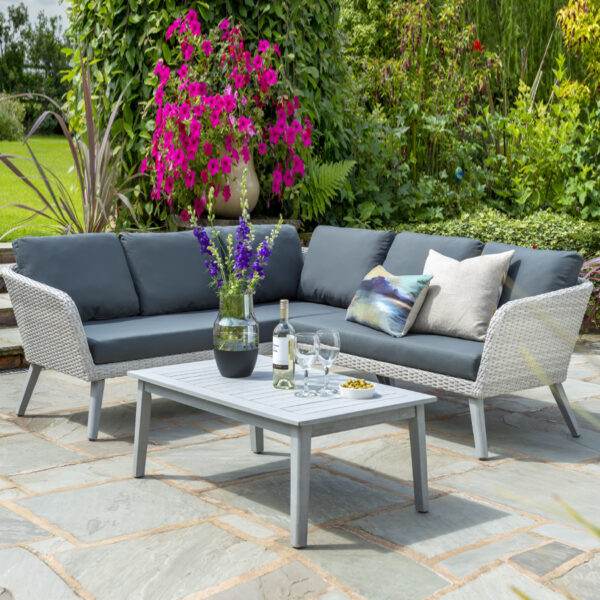Chedworth Rattan Corner Sofa Set | Grey