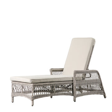 Menton Rattan Country Lounger | Stone