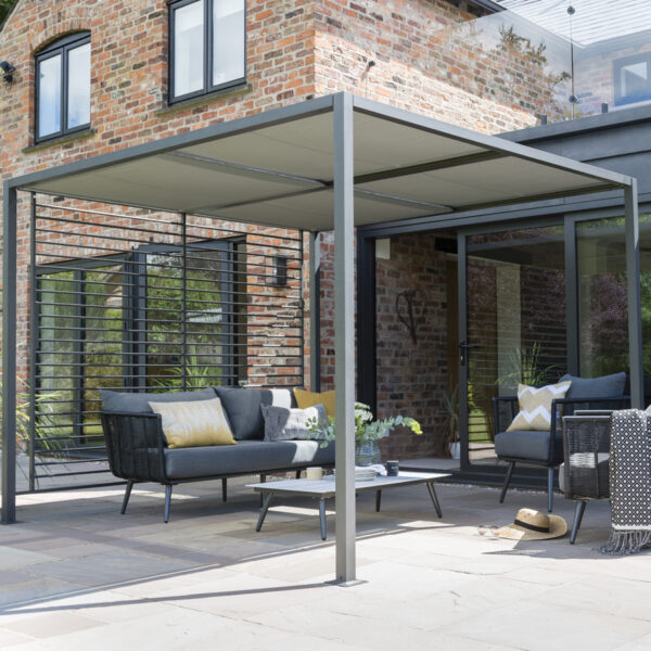 Sliding Roof Gazebo 2.8 x 2.8m | Grey