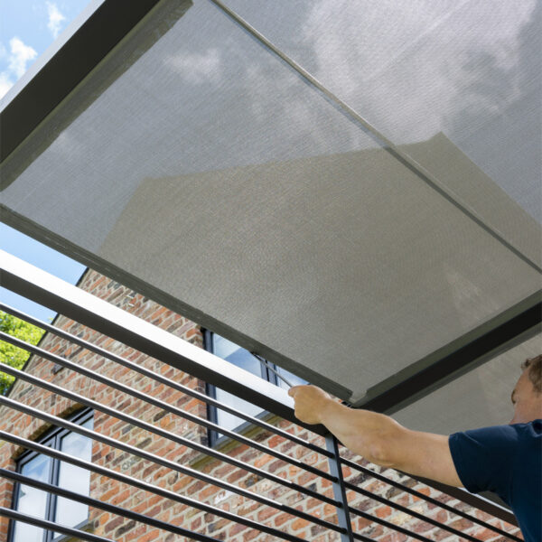 Sliding Roof Gazebo 2.8 x 2.8m | Grey