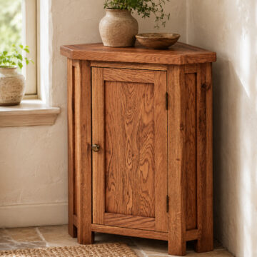 Nottingham Oak Corner Cupboard
