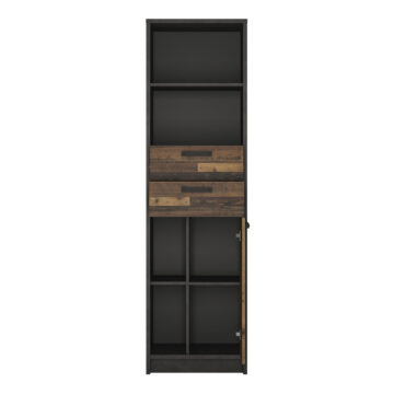 Ingles Dark Grey Bookcase | Walnut Finish