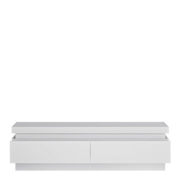 Rydal White Gloss 2 Drawer TV Cabinet 146cm