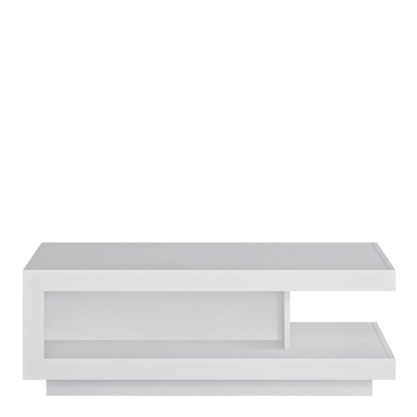 Rydal Designer Coffee Table | White and High Gloss | Self Assembly
