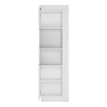 Rydal Narrow Display Cabinet | Left Hand Door | White and High Gloss