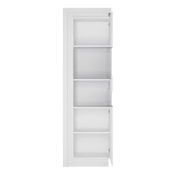 Rydal Narrow Display Cabinet | Right Hand Door | White and High Gloss