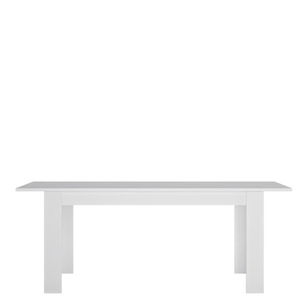 Rydal Large Extending Dining Table | White and High Gloss | Self Assembly
