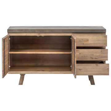 Brixton Grey 2 Door 3 Drawer Large Sideboard | Assembled