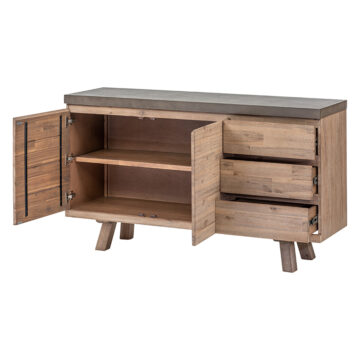 Brixton Grey 2 Door 3 Drawer Large Sideboard | Assembled