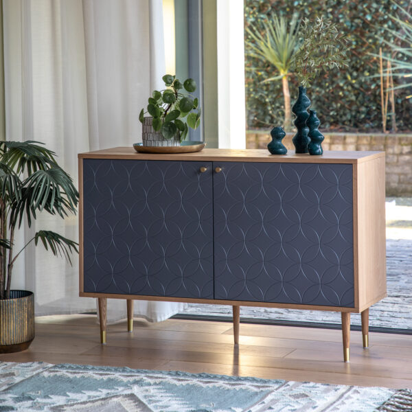 Pontoon 2 Door Cabinet | Oak | Grey