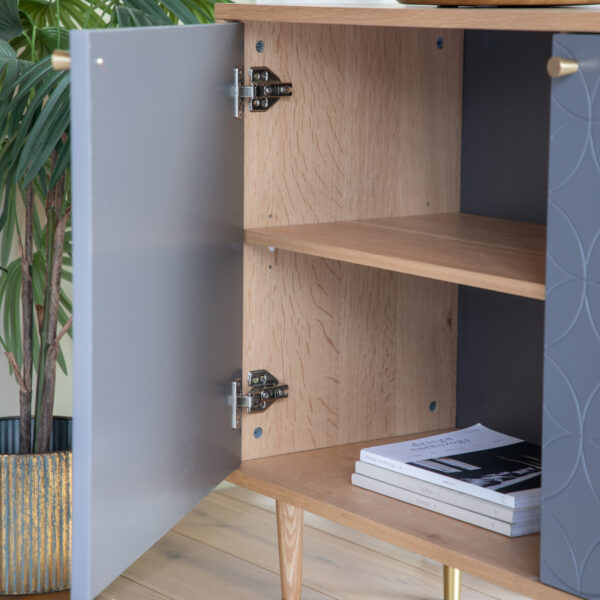 Pontoon 2 Door Cabinet | Oak | Grey