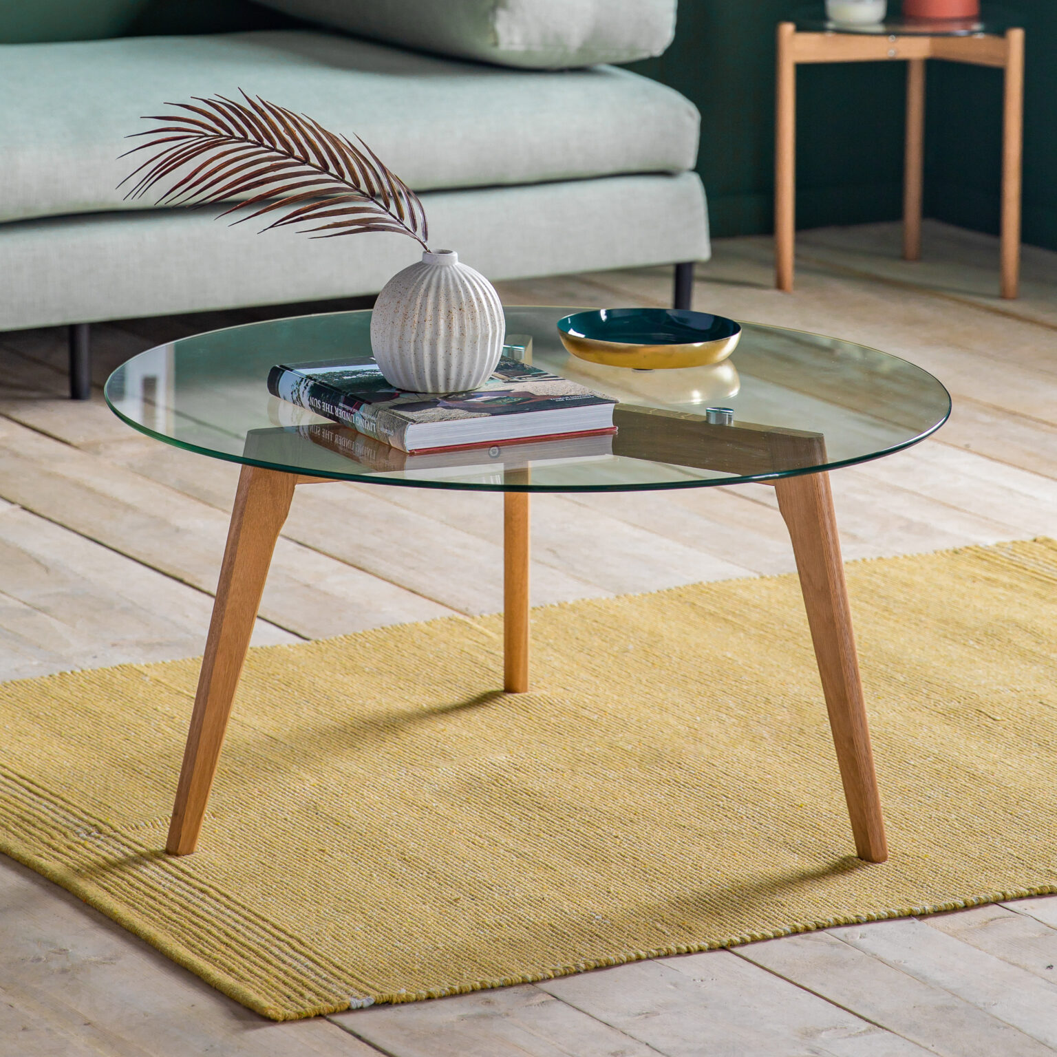 Blackwall Round Coffee Table Oak Oak World