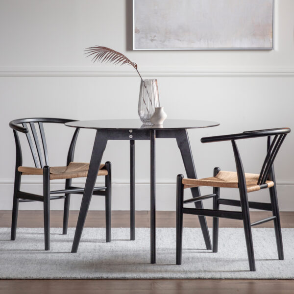 Blackwall Round Dining Table | Black