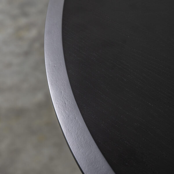 Black Leyton Round Dining Table