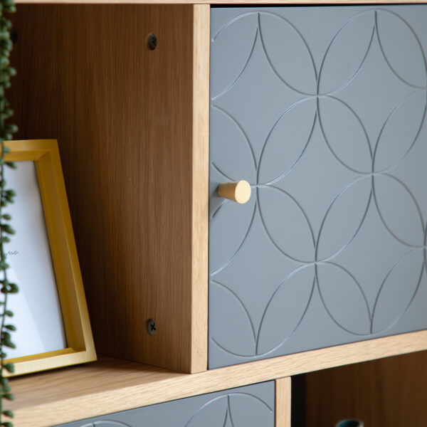 Langdon Display Unit | Oak | Grey