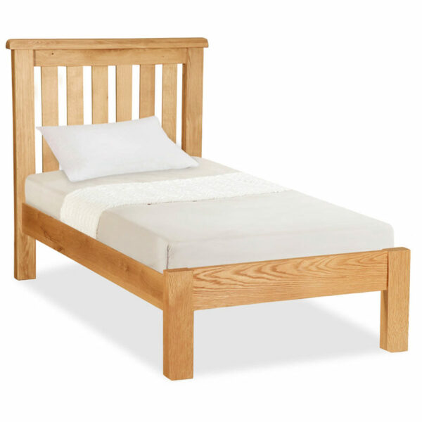 Salisbury Rustic Oak Single Bed Wax Finish Oak World