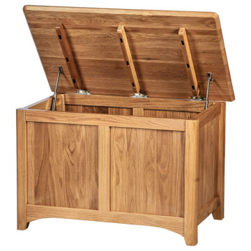Wellington Oak Small Blanket Box | Assembled