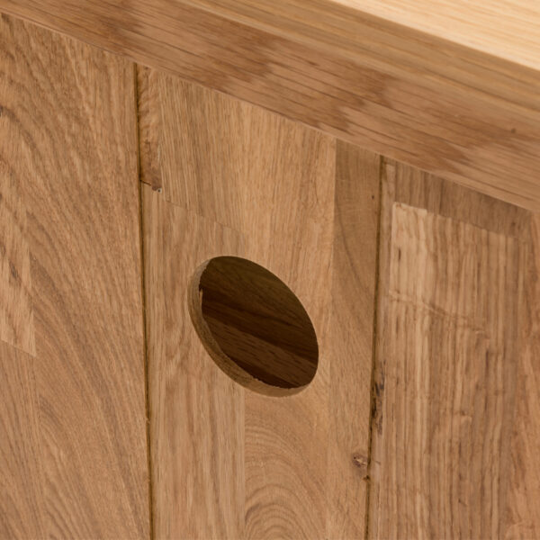 Wellington Oak Corner TV Unit With Doors