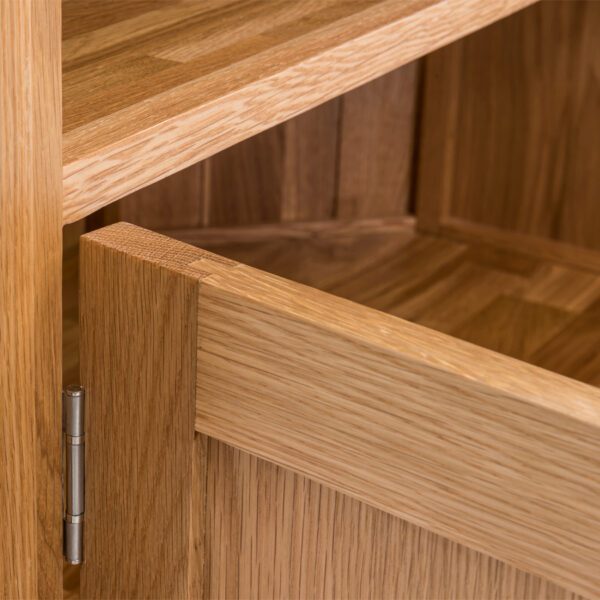 Wellington Oak Corner TV Unit With Doors