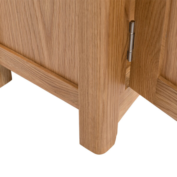 Wellington Oak Corner TV Unit With Doors