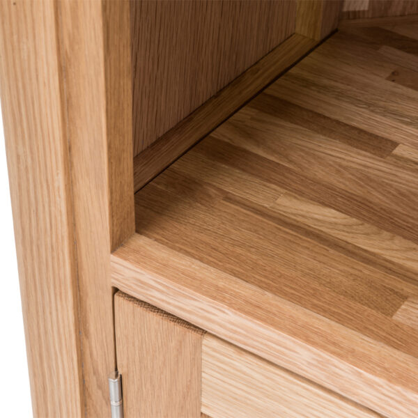 Wellington Oak Corner TV Unit With Doors