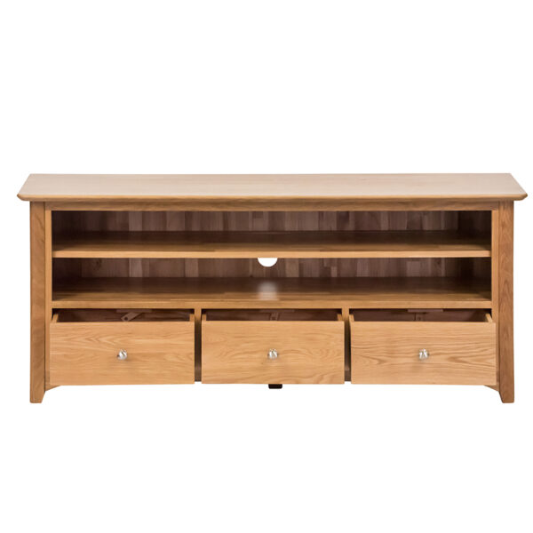 Wellington Oak Large TV Unit With Drawers