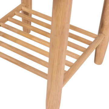 Utah Oak 1 Drawer Round Night Stand