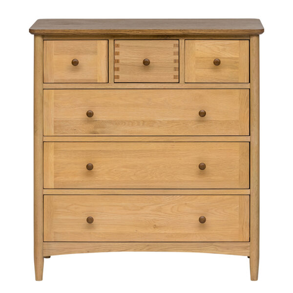 Utah Oak 3 + 3 Chest of Drawers