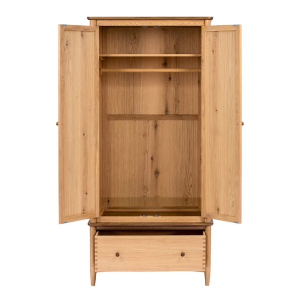 Utah Oak 1 Drawer Wardrobe