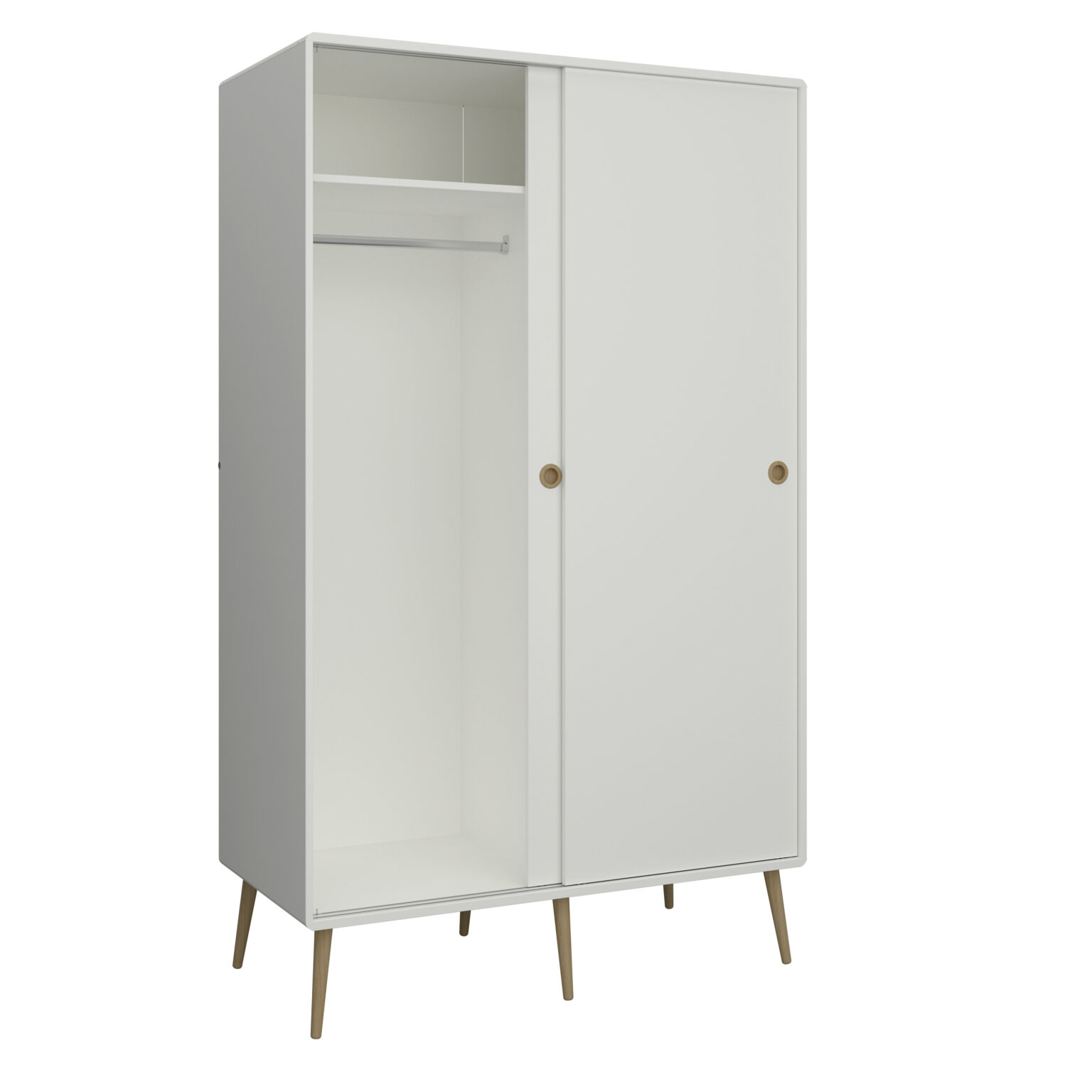 Allington Sliding 2 Door Wardrobe White Self Assembly Oak World