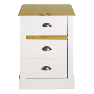 Thornham Bedside | White & Pine | Self Assembly