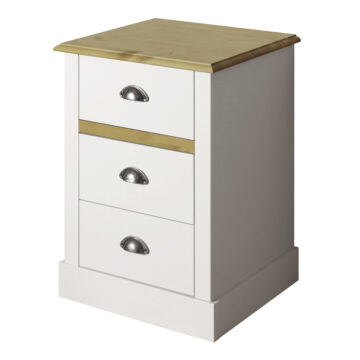 Thornham Bedside | White & Pine | Self Assembly