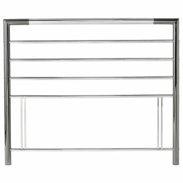 Tameside Shiny Nickel & Black Nickel Headboard | Small Double