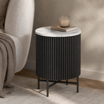 Eindhoven Charcoal Bedside Table