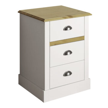 Thornham Bedside | White & Pine | Self Assembly