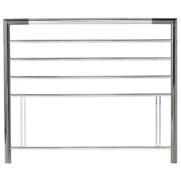 Tameside Shiny Nickel & Black Nickel Headboard | Small Double